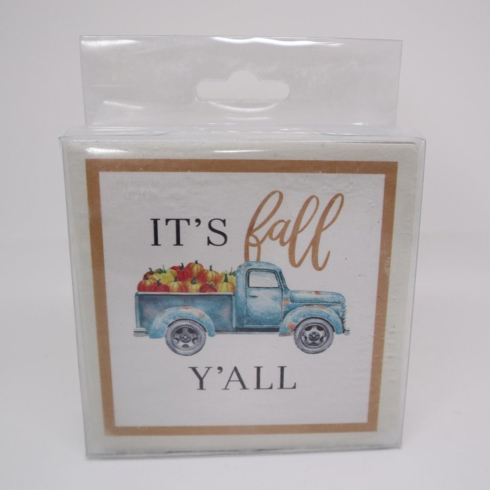 4 pc coaster It's Fall y'all truck new